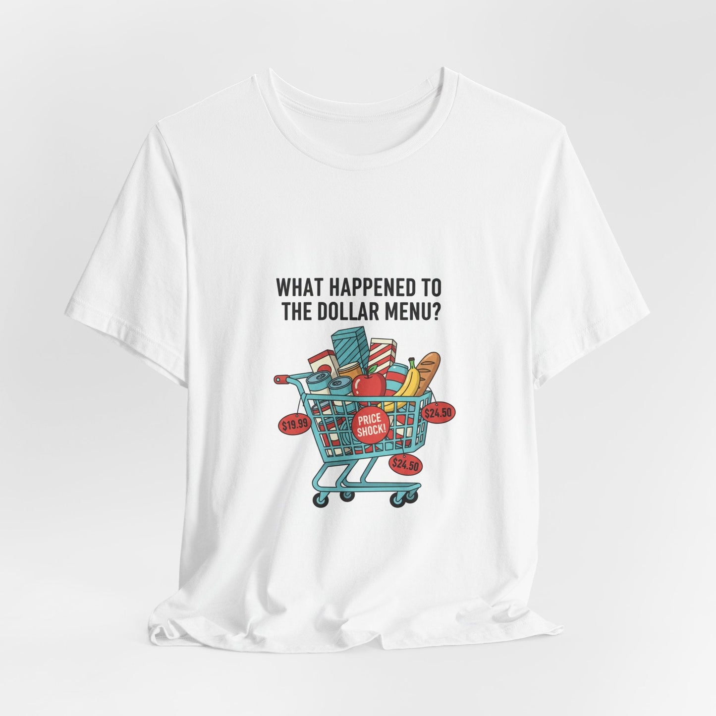 What Happened to the Dollar Menu Tee | grocery prices shirt, budget humor