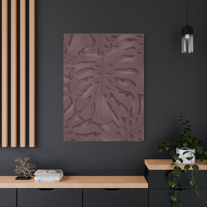 Merlot Monstera Canvas Print – Botanical Wall Art
