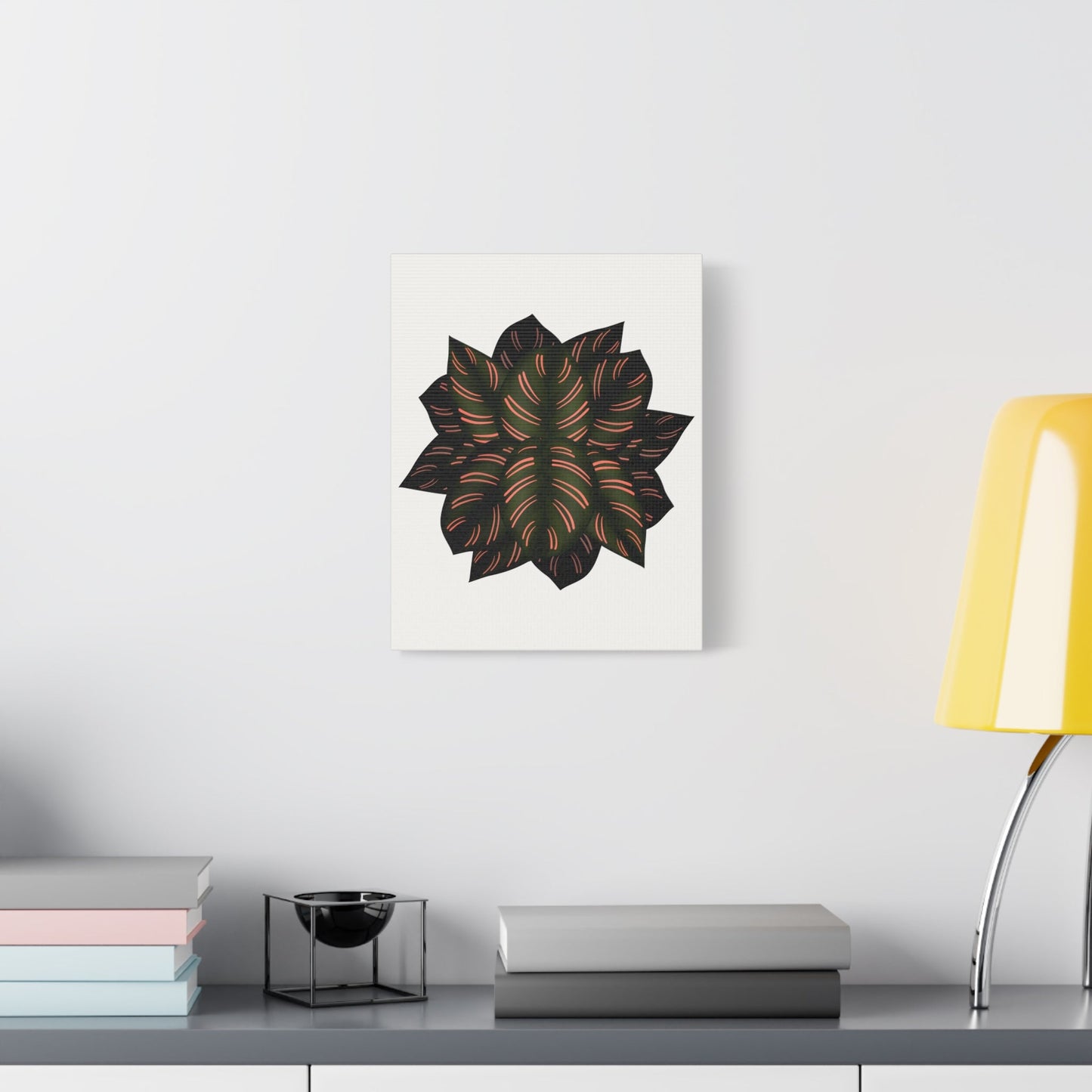 Calathea Pinstripe Canvas Print – Botanical Wall Art