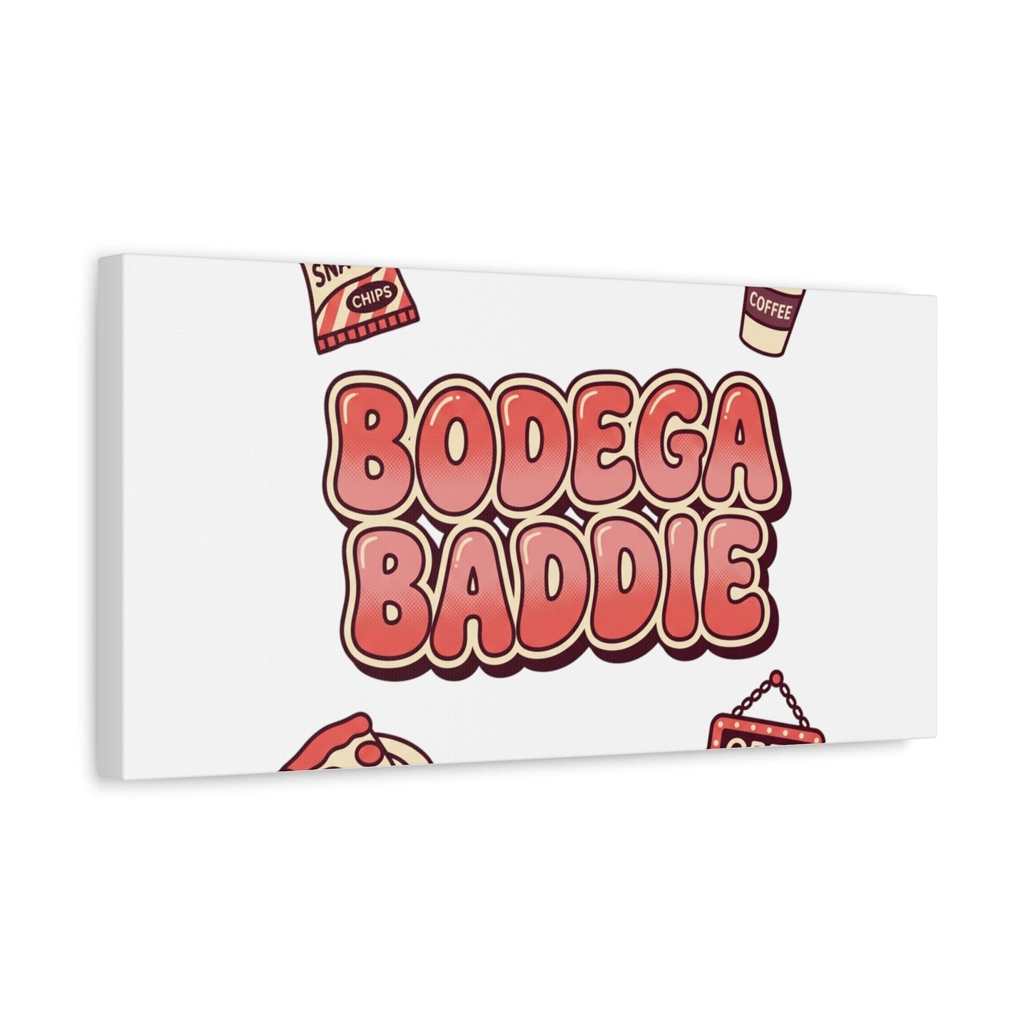 Bodega Baddie Matte Canvas, Stretched | NYC Y2K Corner Store Vibes