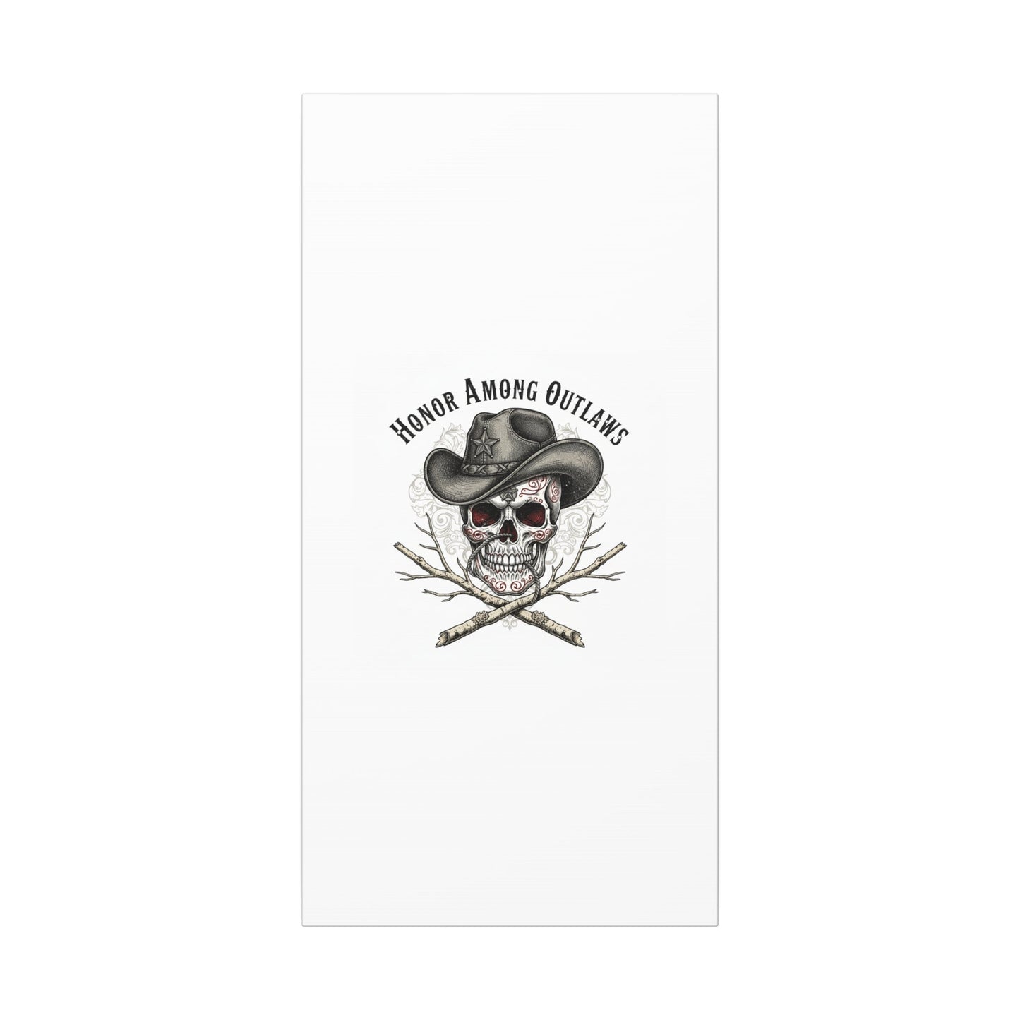 Honor Among Outlaws Canvas | Western Skull Art, Gothic Americana Desert Noir