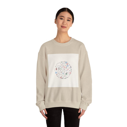 Hand-Drawn Doodle Circle Sweatshirt | line drawing, sketch pattern