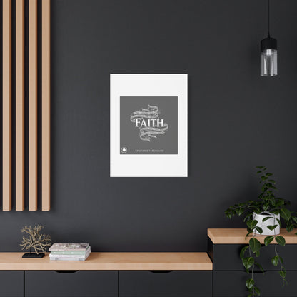 handwritten faith ribbon Canvas | sketch aesthetic, doodle design