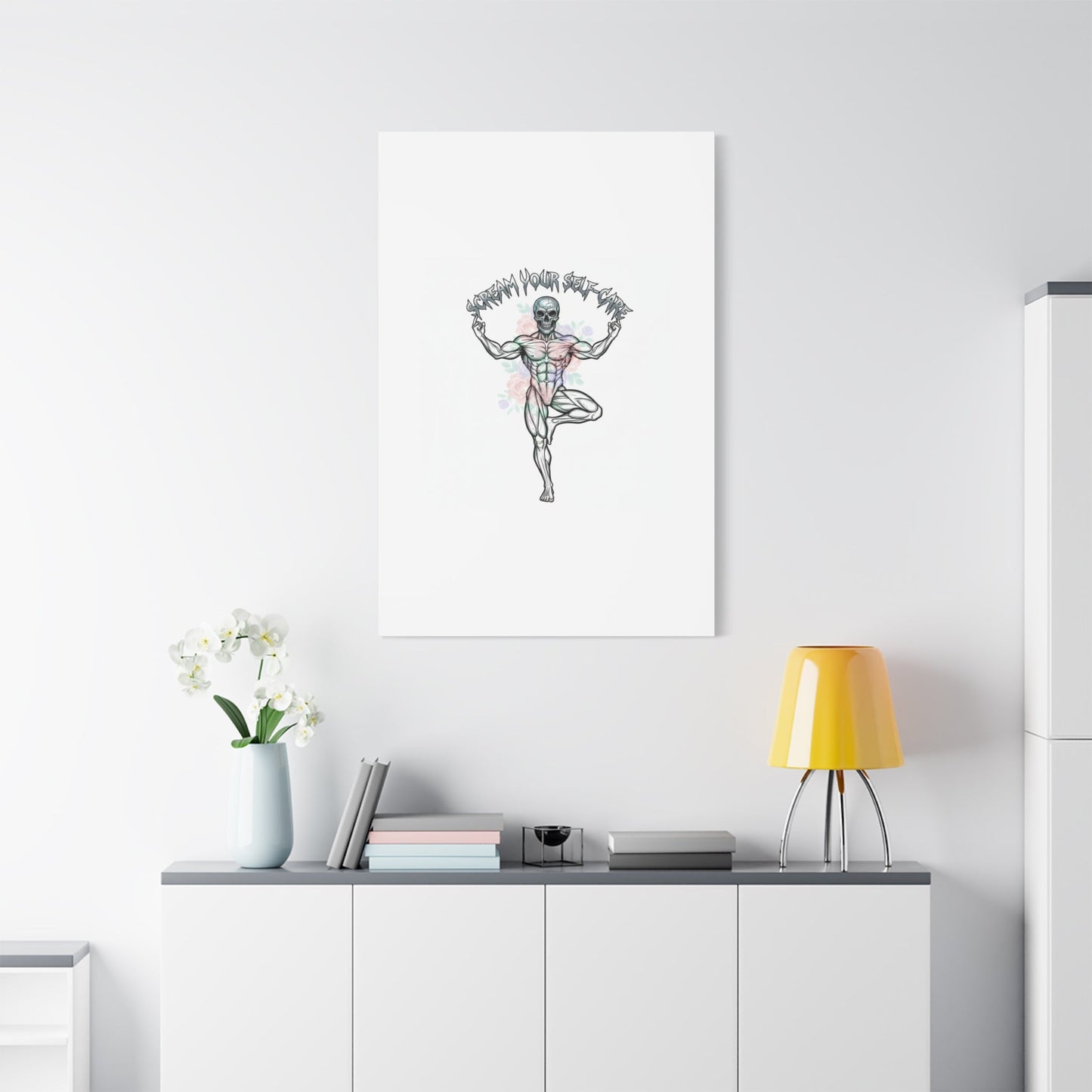 Scream Your Self-Care Canvas | Heavy Metal Wellness, Gothic Wellness Quote