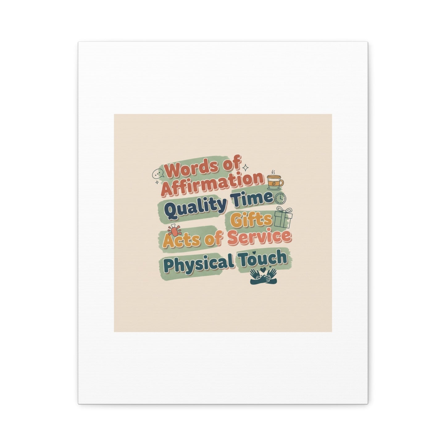 Love Languages List Matte Canvas Wall Art | love language meme, relationship humor