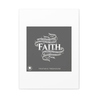handwritten faith ribbon Canvas | sketch aesthetic, doodle design