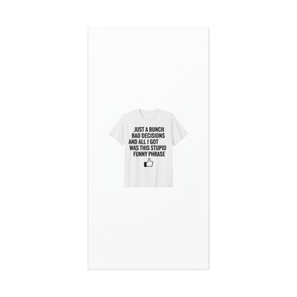 self-deprecating quote Canvas | sarcastic introvert wall art, anxiety humor