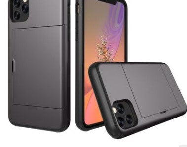 Card Case Wallet Protector - Hidden Dual Layer Armor Defender for iPhone 11, 12 & 13