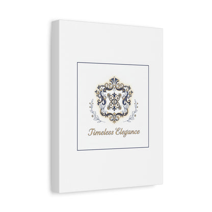 Ornate Brooch Emblem Canvas | Vintage Formalwear Accents, Baroque Print