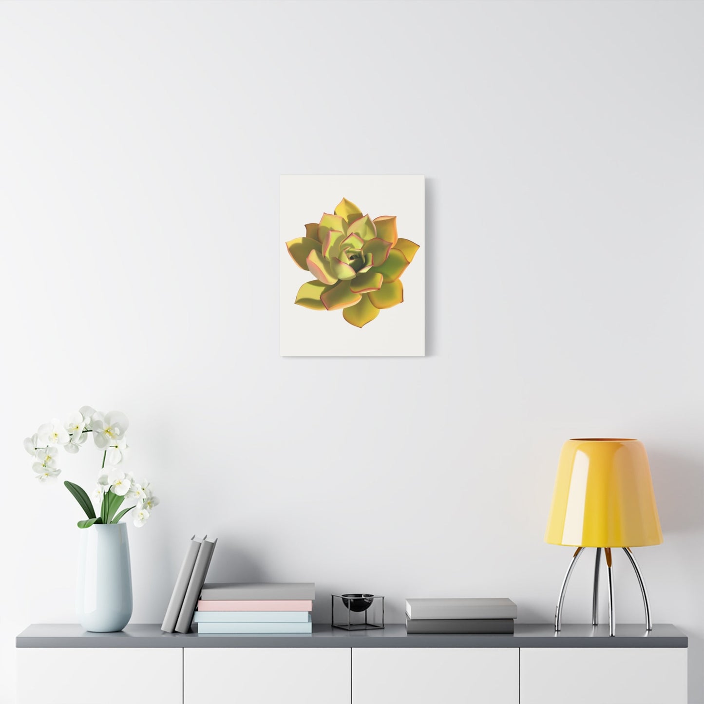 Noble Aeonium Succulent Canvas Print – Botanical Wall Art