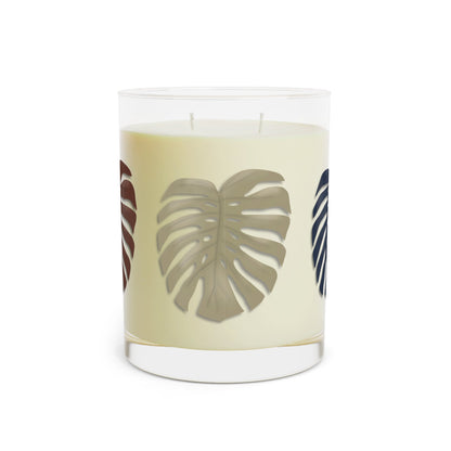 Multicolored Monstera Soy Candle 11 oz – Three Scent Options