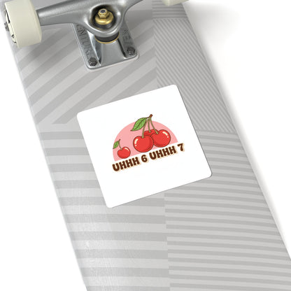 Retro Cherry Illustration Sticker | Kawaii Fruit Vintage Cherry Design