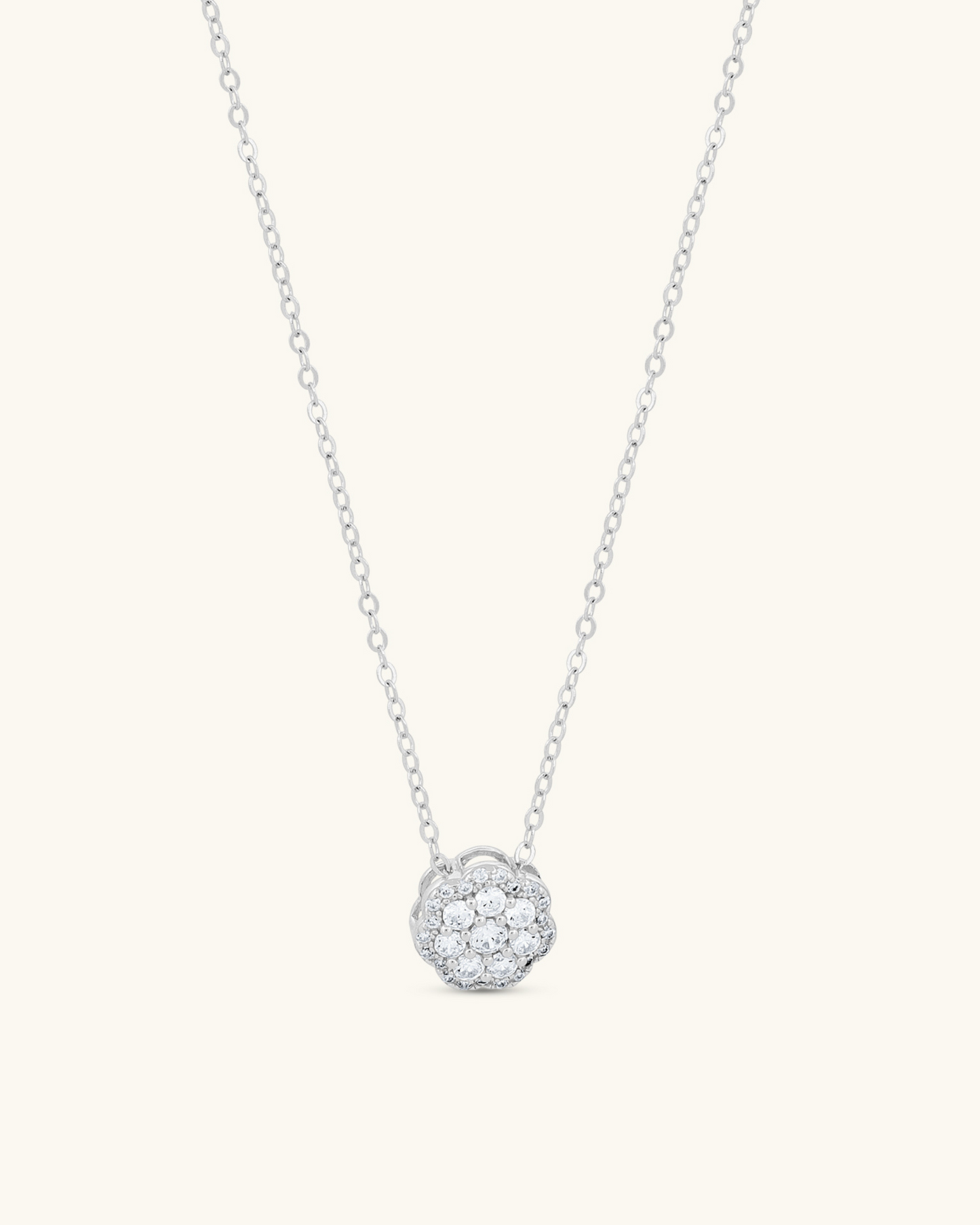 Solitaire Cut Flower Necklace