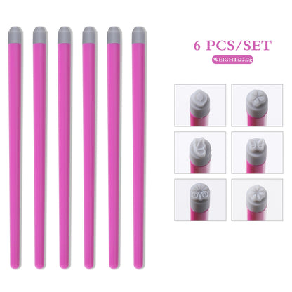 Nail Art Stamp Pen With Butterfly And Floral Designs DIY Nail Printing Pen Transfer Tool For Nail Art