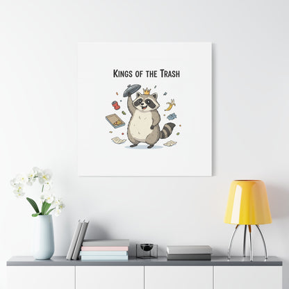 Kings of the Trash Canvas, Raccoon Doodle | Trash Panda, Goofy Critter Art