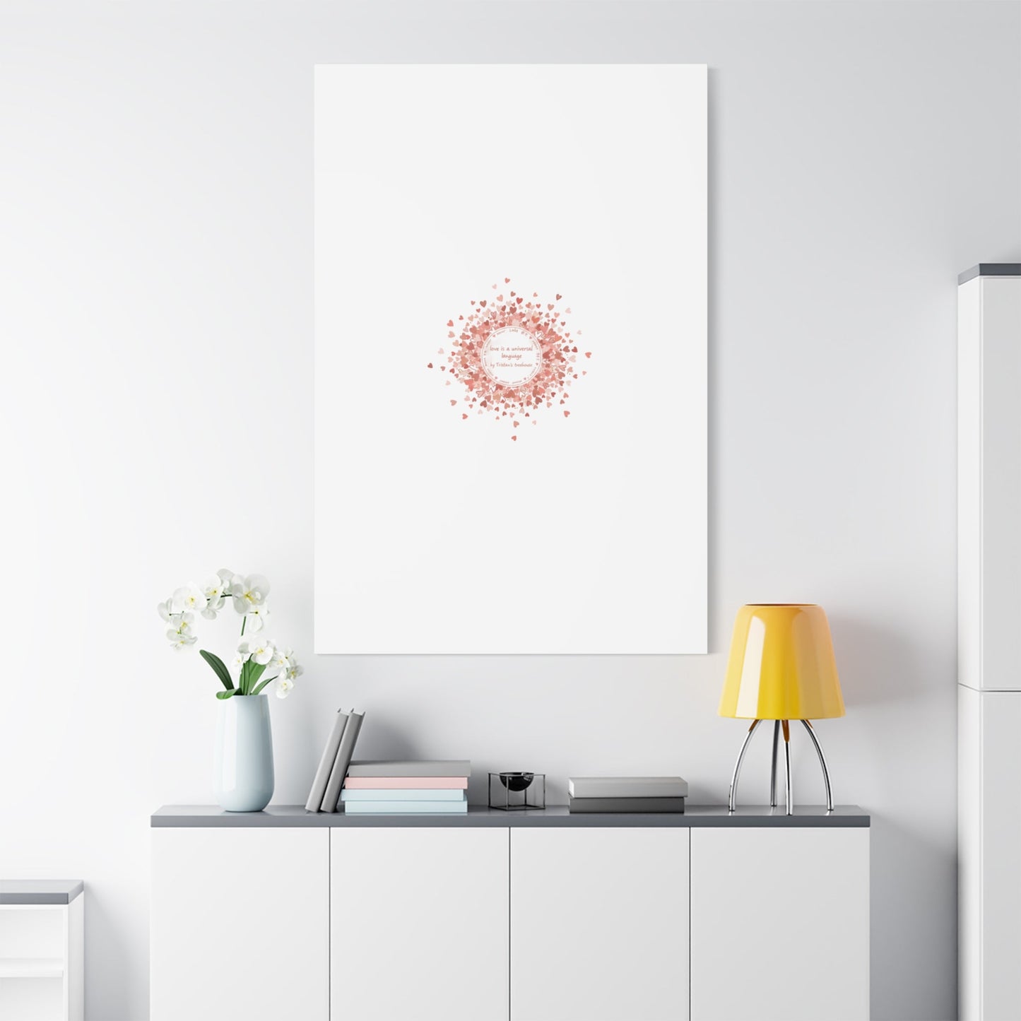 Tiny Heart Confetti Canvas | Matte Stretched Wall Art