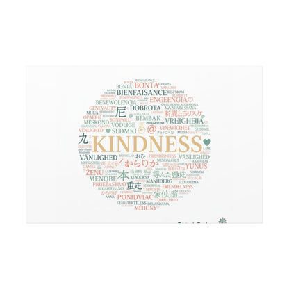 Kindness Word Cloud Canvas | Fresh Start Minimalist Wall Art