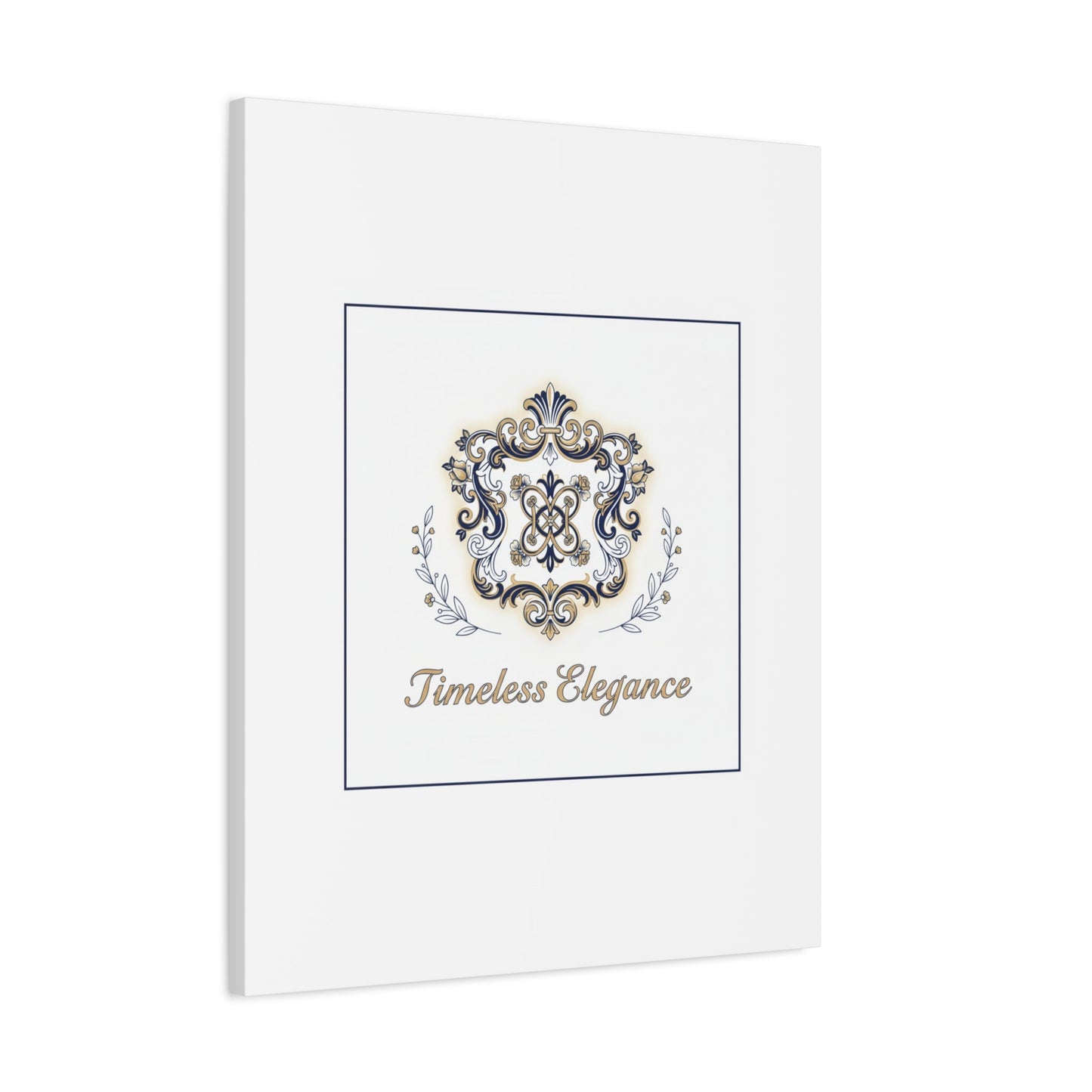 Ornate Brooch Emblem Canvas | Vintage Formalwear Accents, Baroque Print