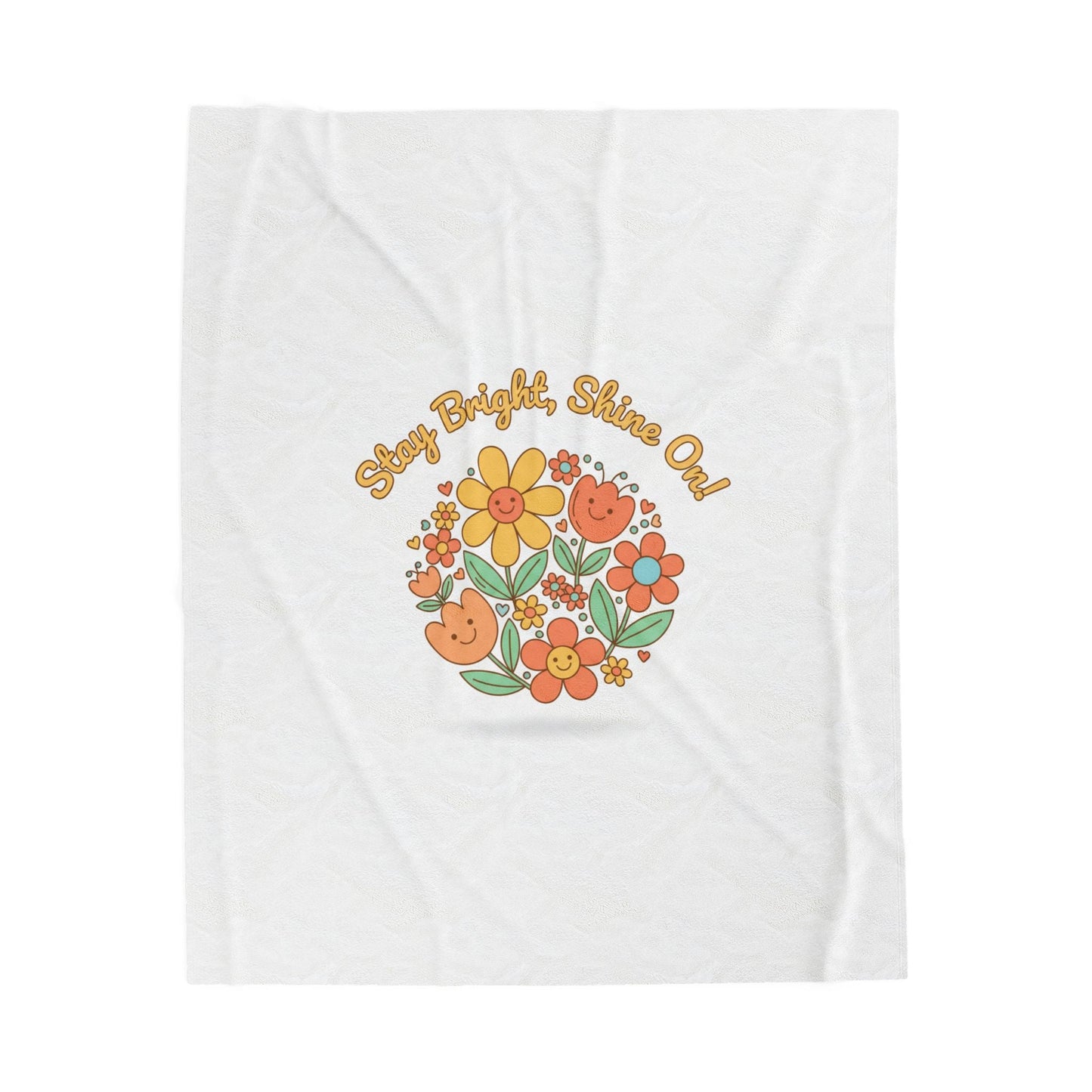 Stay Bright Shine On Velveteen Plush Blanket | Hopecore, Radical Optimism