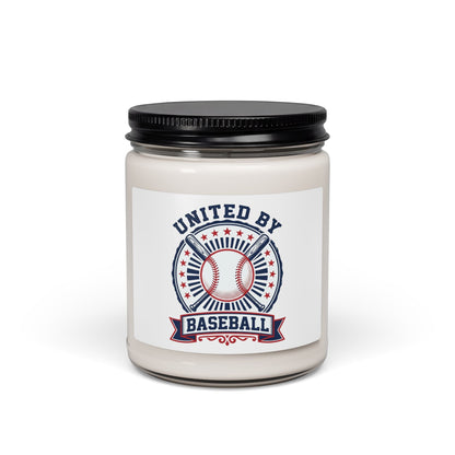 United by Baseball Candle | Patriotic Baseball Aesthetic, Red White Blue Soy