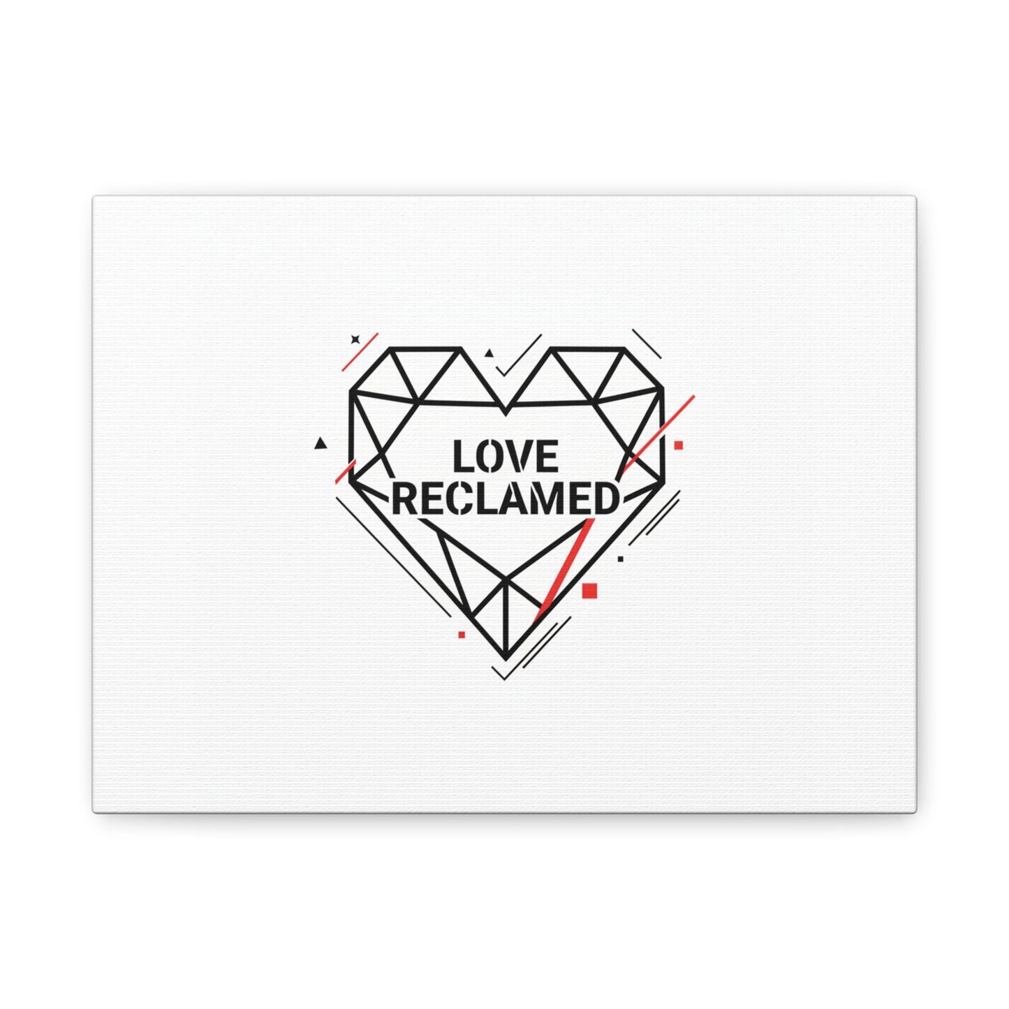 Love Reclaimed Canvas | modern heart design, minimalist love icon