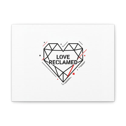Love Reclaimed Canvas | modern heart design, minimalist love icon