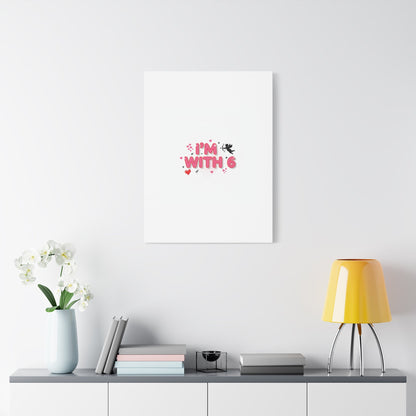 Valentine's 'I with 6 for 7' Meme Matte Canvas Art