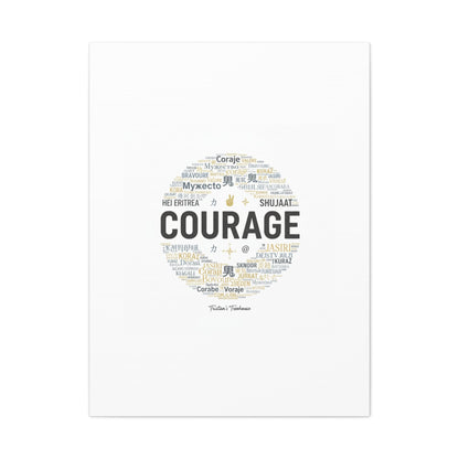 Courage Word Cloud Canvas | Fresh-Start Minimalism art print
