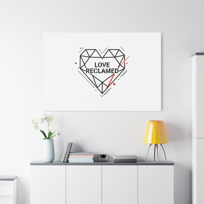 Love Reclaimed Canvas | modern heart design, minimalist love icon