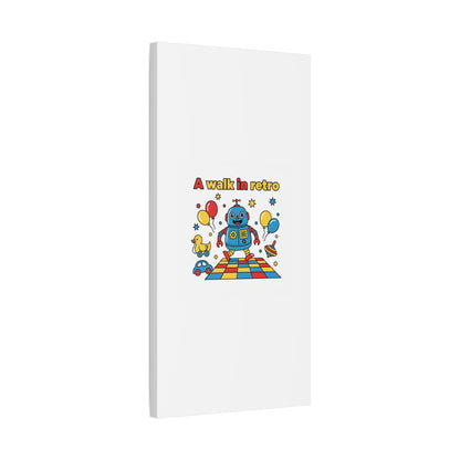Retro Toy Robot Canvas | Throwback Kid, Primary Color Nostalgia