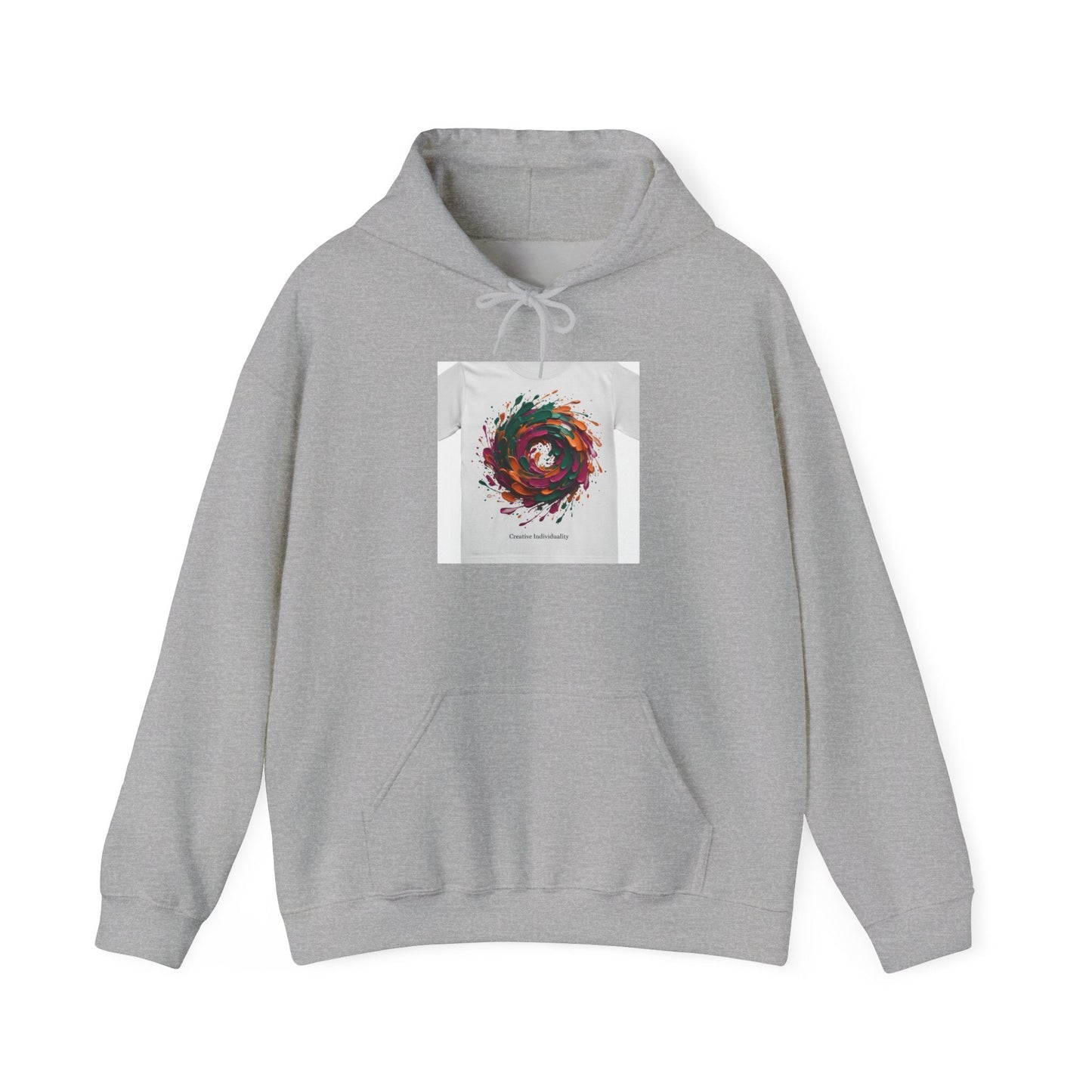 Painterly Abstract Floral Swirl Hoodie | artsy brushstroke apparel