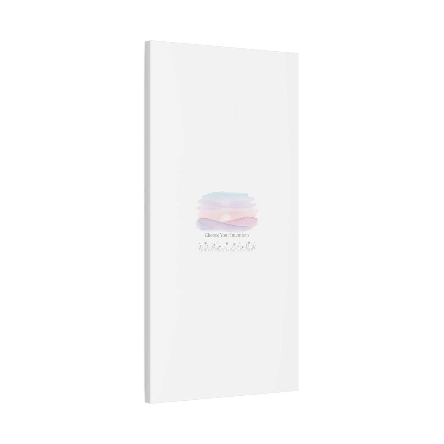 Choose Your Intentions Canvas, soft wellness poster, pastel gradient mindfulness art