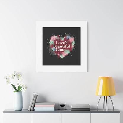 Love's Beautiful Chaos Canvas Print | Soft Grunge Hearts, Distressed Heart Art