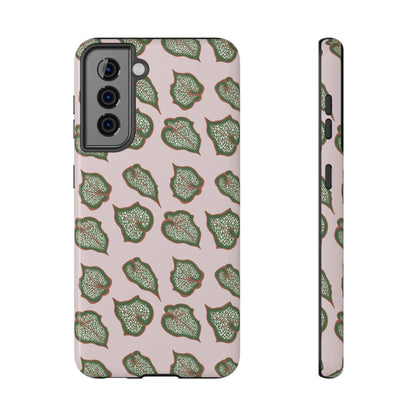 Begonia Pattern Phone Case – Dual Layer Protective Cover