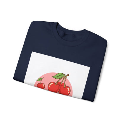 Retro Cherry Graphic Sweatshirt | kawaii fruit design