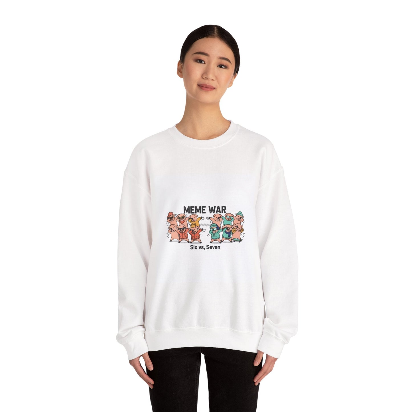 Meme War Graphic Sweatshirt, Disco Florals Retro Paisley