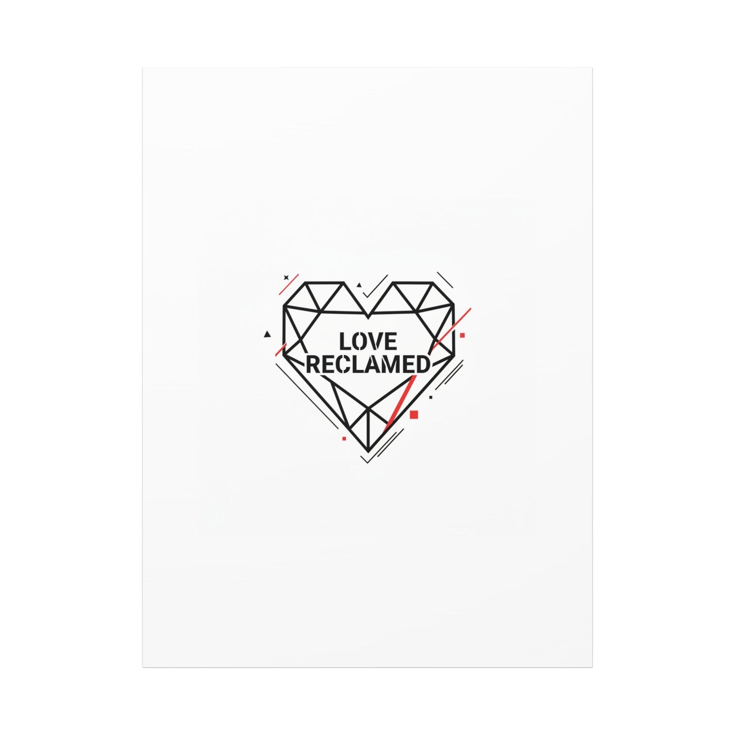 Love Reclaimed Canvas | modern heart design, minimalist love icon