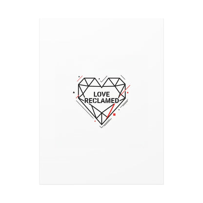 Love Reclaimed Canvas | modern heart design, minimalist love icon