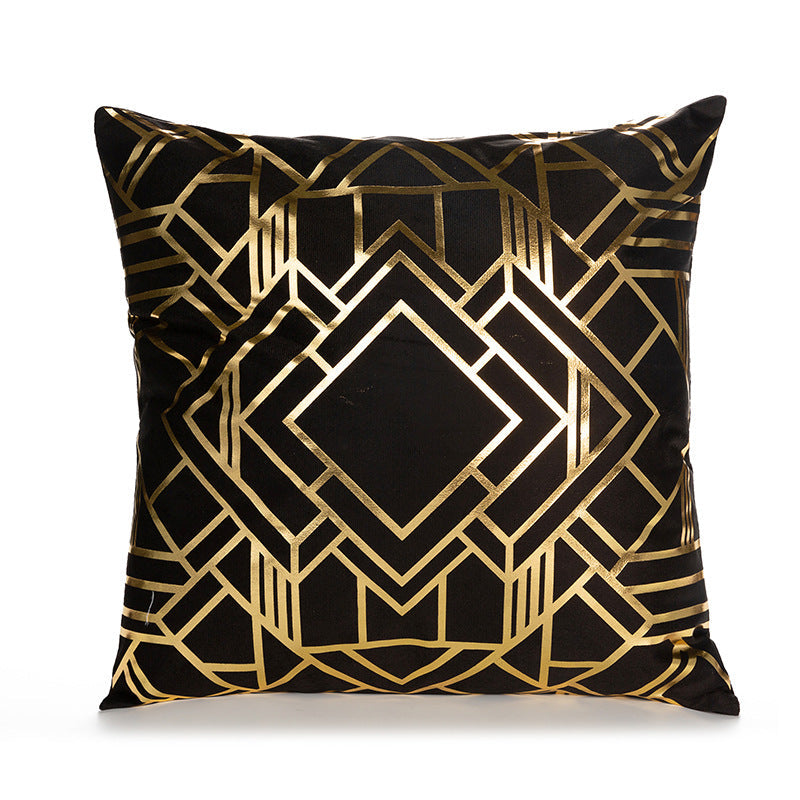 Sofa cushion cover bronzing waist pillowcase