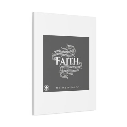 handwritten faith ribbon Canvas | sketch aesthetic, doodle design