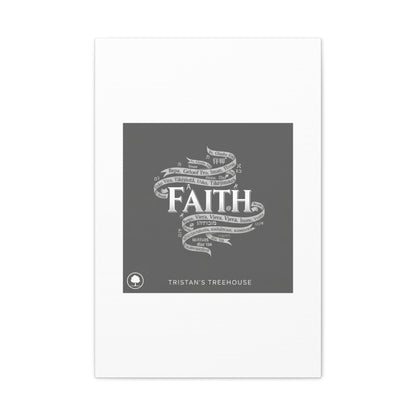handwritten faith ribbon Canvas | sketch aesthetic, doodle design