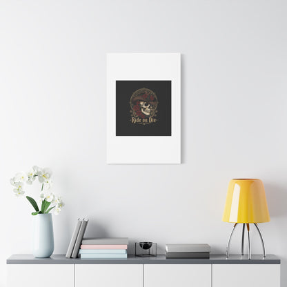 Ride or Die Skull Canvas | Western Skull Art, Gothic Americana