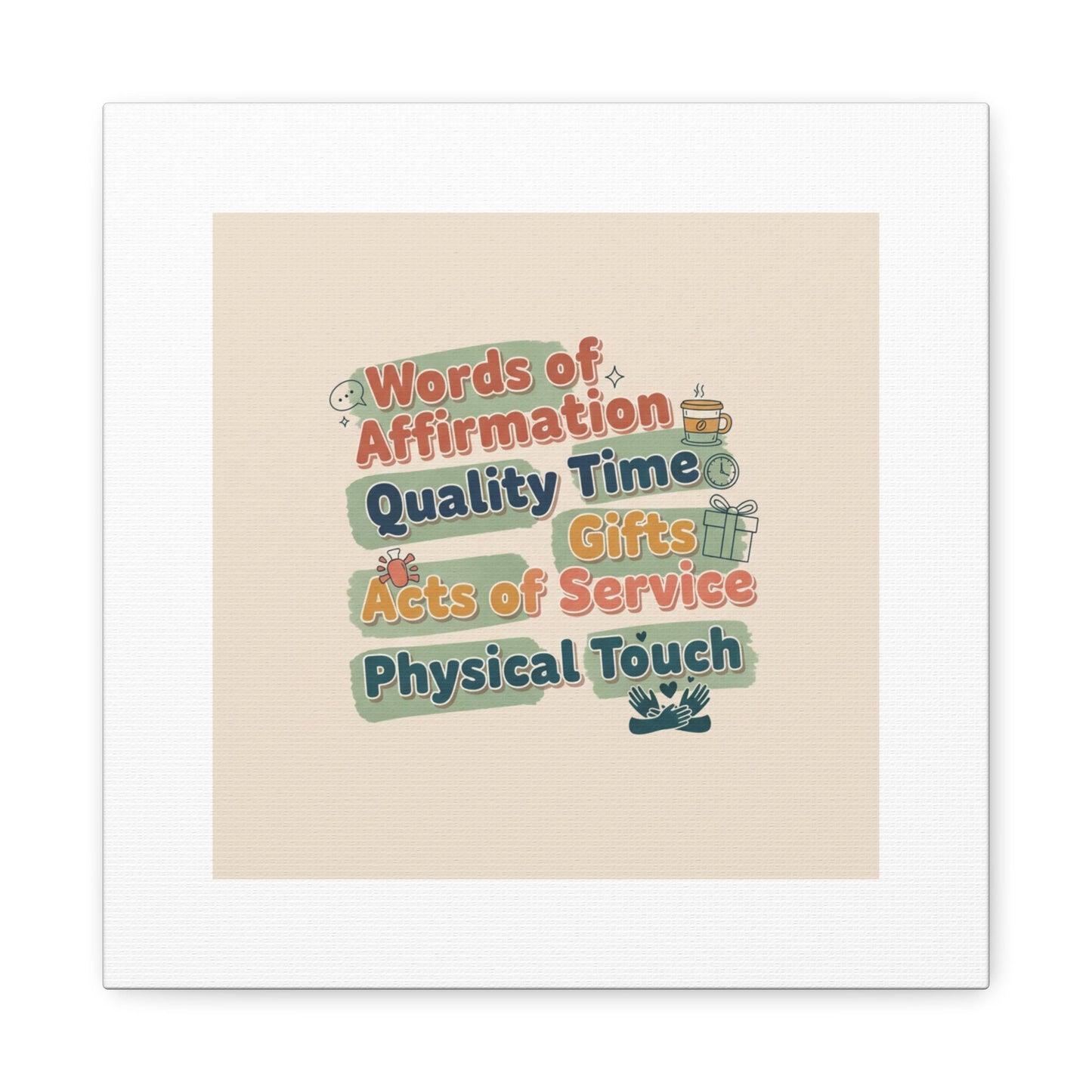Love Languages List Matte Canvas Wall Art | love language meme, relationship humor