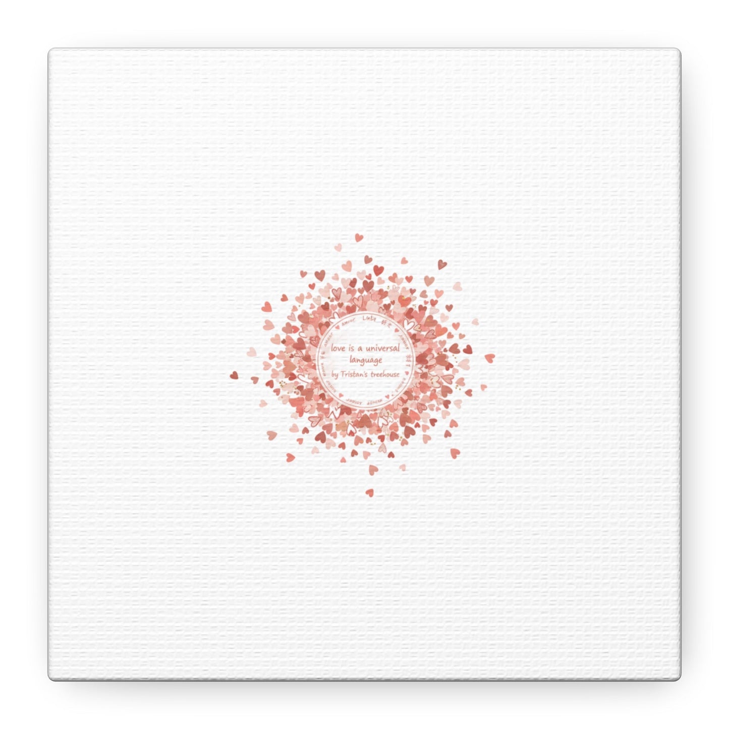 Tiny Heart Confetti Canvas | Matte Stretched Wall Art