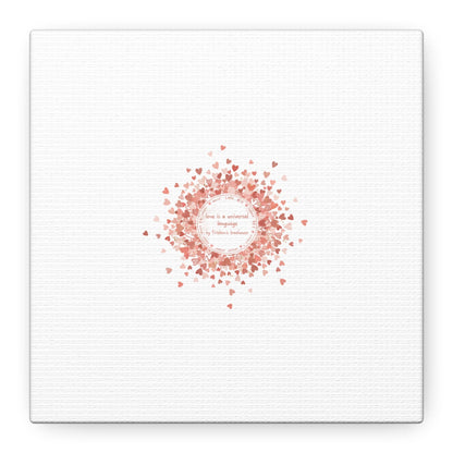 Tiny Heart Confetti Canvas | Matte Stretched Wall Art