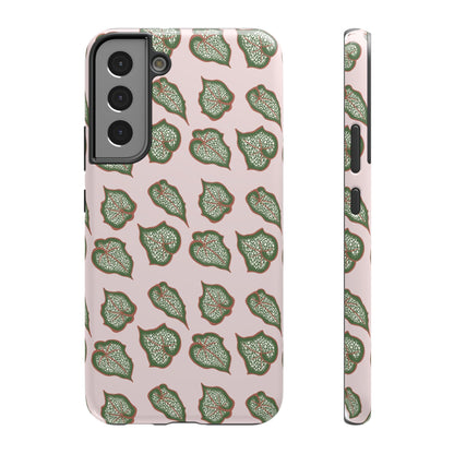 Begonia Pattern Phone Case – Dual Layer Protective Cover