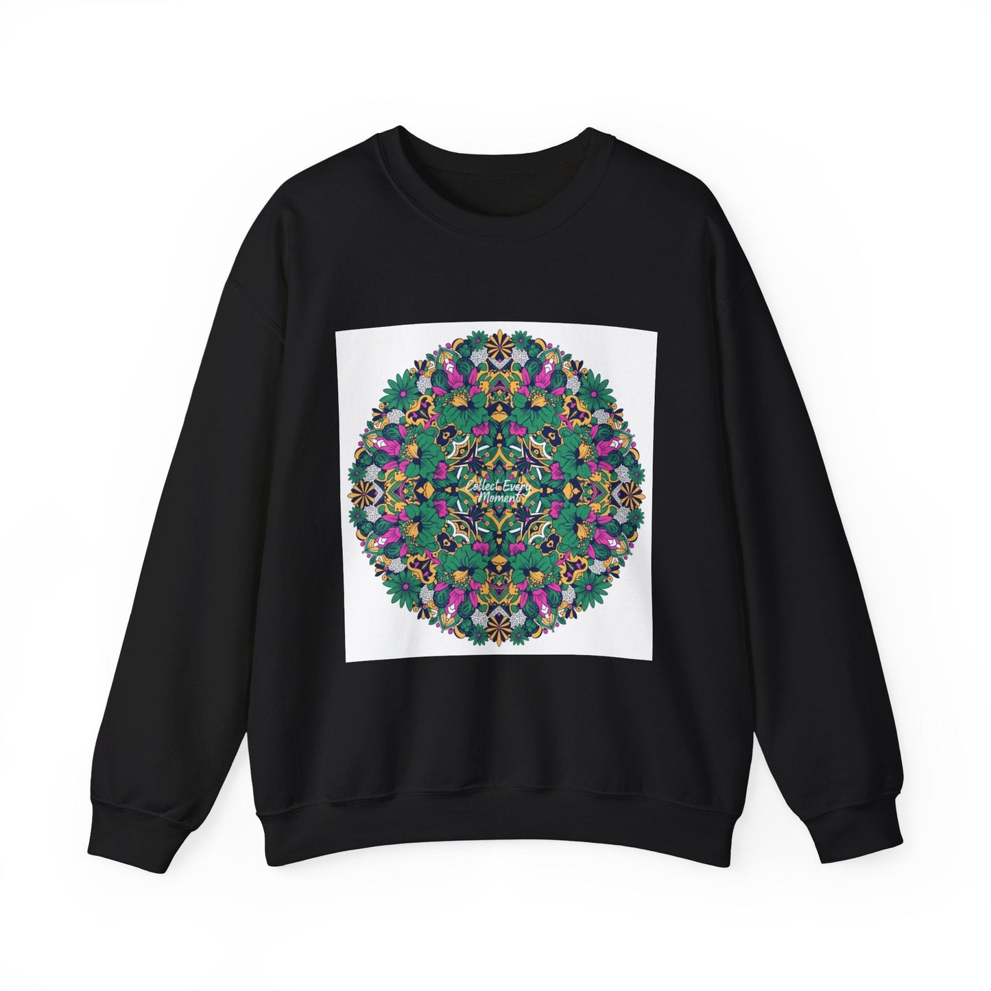 Psychedelic Botanical Mandala Crewneck | Festival Art Sweatshirt