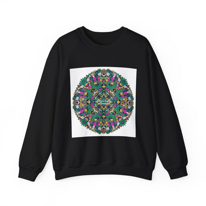 Psychedelic Botanical Mandala Crewneck | Festival Art Sweatshirt