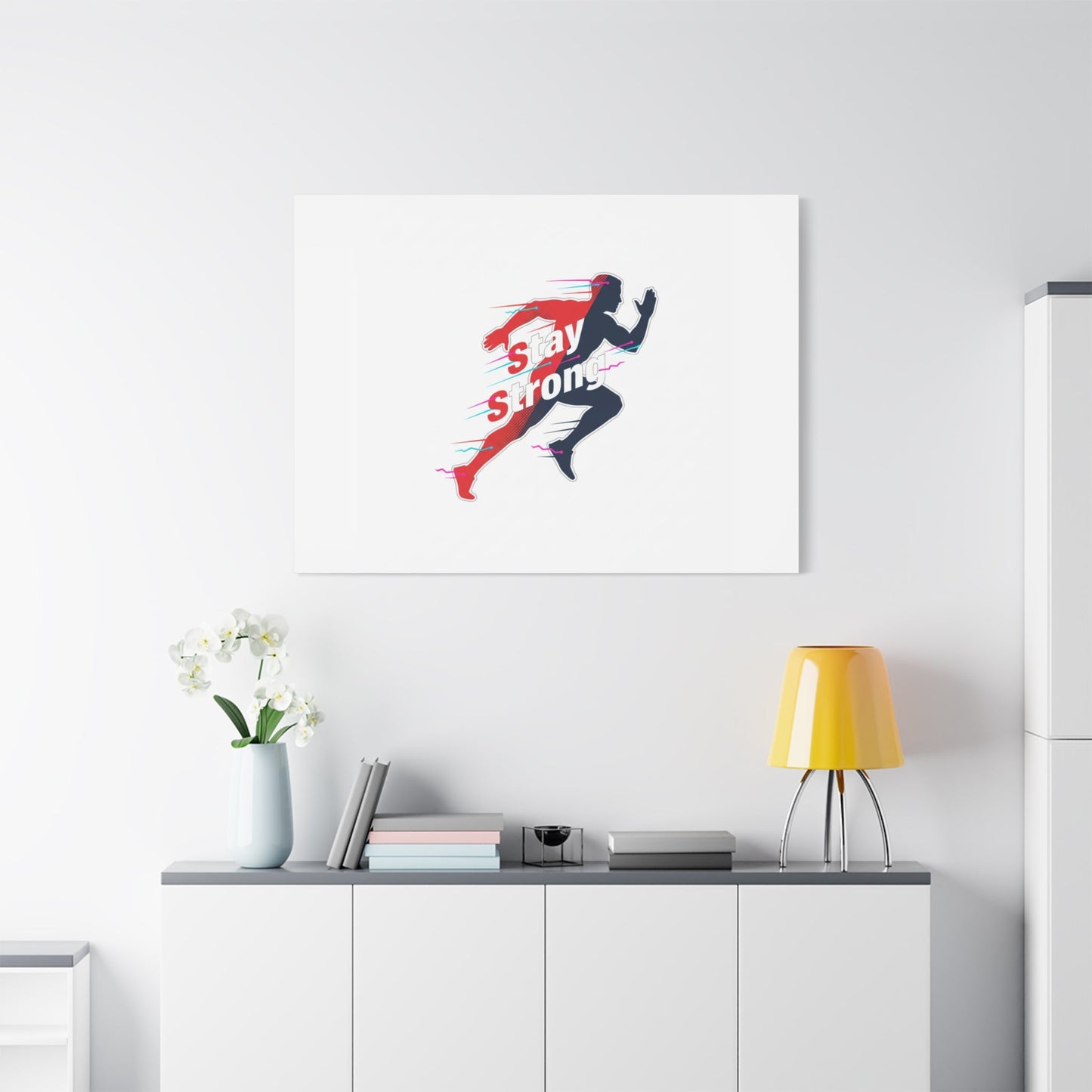 Stay Strong Runner Canvas | Fitness Motivation, Gym Wall Art