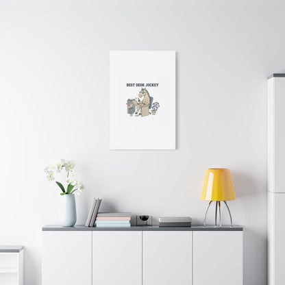 Best Desk Jockey Canvas, Workhorse Office Art | Corporate Burnout Parody